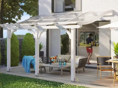 Terrassenüberdachung Venezia weiß Produktbild #1