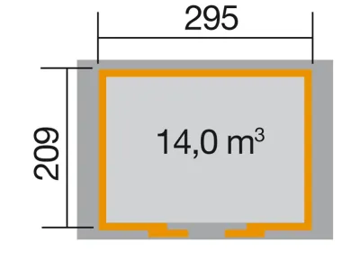 Gerätehaus 228 21 mm grau Produktbild #2