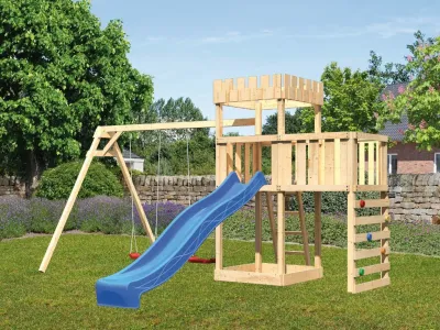 Spielturm Ritterburg Löwenherz SET naturbelassen Produktbild #1