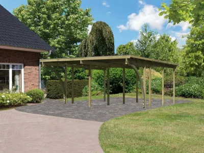 Carport Doppelcarport 2 ECO inkl. 2 Einfahrtsbögen Produktbild #1