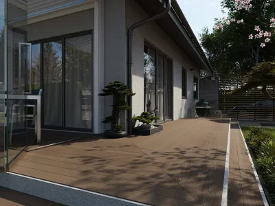 Terrassendielen WPC Premium dunkelbraun Produktbild #2