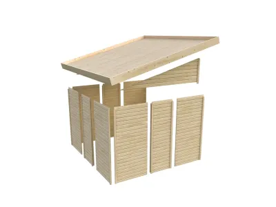 Gerätehaus Anlehnhaus Bomlitz 4 19 mm naturbelassen Produktbild #9