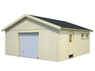 Garage Andre 28,5 m² mit Sektionaltor 18+95 mm naturbelassen Produktbild #2