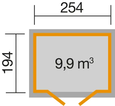 Gartenhaus 321 Gr. 2 19 mm naturbelassen Produktbild #2