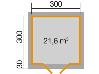 Gartenhaus 158 Gr. 1 28 mm naturbelassen Produktbild #3