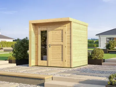 Gartenhaus Designhaus 262 B 21 mm naturbelassen Produktbild #1