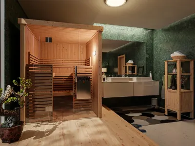 Systemsauna Variant View Small SPARSET inkl. 6,8 kW Saunaofen mit externer Steuerung Produktbild #2
