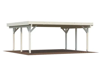 Carport Karl 20,6 m² transparent tauchimprägniert Produktbild #1