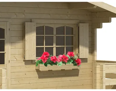 Blumenkasten für Gartenhaus Doppelfenster Produktbild #2