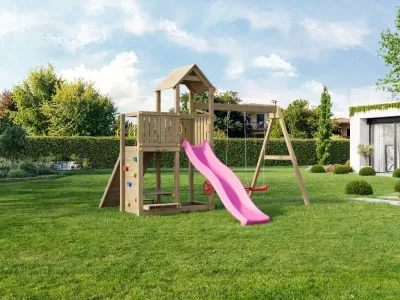Spielturm Floppi KDI inkl. Doppelschaukel + Rutsche Produktbild #5