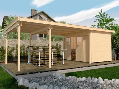 Gartenhaus 225 B Gr. 2 21 mm naturbelassen Produktbild #1