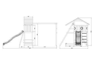 Spielturm Smart 1 Bridge grau-weiß inkl. Rutsche grün Produktbild #9