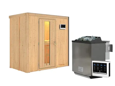 Sauna Systemsauna Variado, inkl. 9 kW Bio-Ofen mit externer Steuerung Produktbild #6