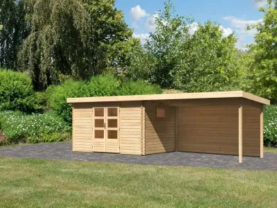 Gartenhaus Blockbohlenhaus Trittau 5 38 mm mit Varianten Produktbild #1