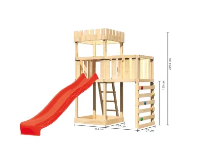 Spielturm Ritterburg Löwenherz SET naturbelassen Produktbild #4