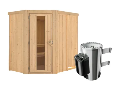Sauna Systemsauna Saja Energiespartür + Plug & Play Saunaofen mit Steuerung Produktbild #4
