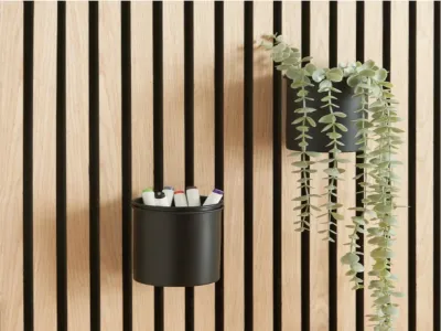 Behälter für Akustikpaneele Mattschwarz Produktbild #1