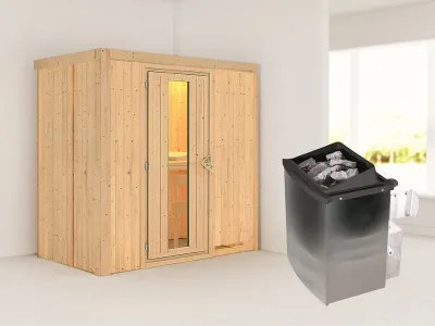 Sauna Systemsauna Variado, inkl. 9 kW Ofen mit integrierter Steuerung Produktbild #3