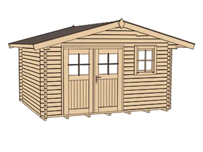 Gartenhaus 136 Gr. 2 45 mm naturbelassen Produktbild #3