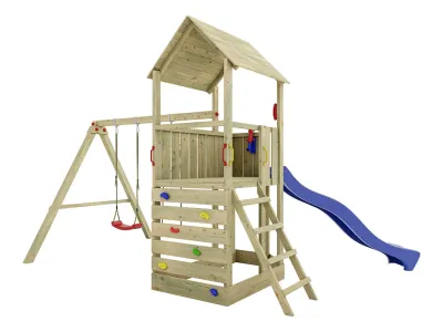 Spielturm Big Monkey KDI inkl. Rutsche blau Produktbild #5