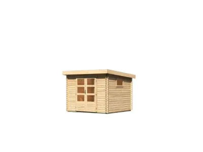 Gartenhaus Blockbohlenhaus Trittau 3 38 mm naturbelassen Produktbild #6