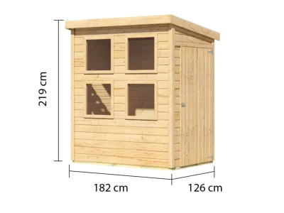 Gerätehaus Anzuchtgewächshaus Fana 14 mm naturbelassen Produktbild #3