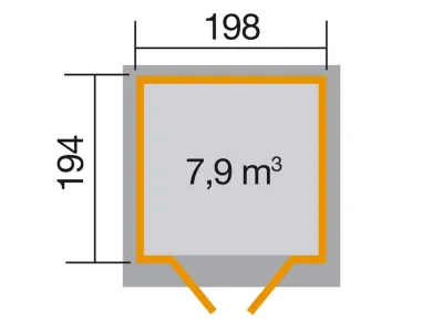 Gerätehaus 325 A Gr. 1 19 mm naturbelassen Produktbild #2