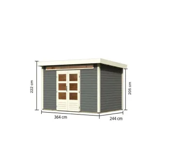 Gartenhaus Kandern 7 28 mm terragrau Produktbild #11