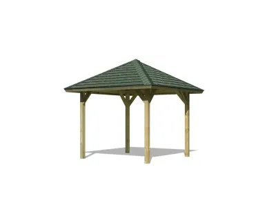 Pavillon Sparset Bergen 1, inkl. Rechteck-Dachschindeln dunkelgrün Produktbild #3
