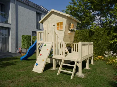 Stelzenhaus Big Birdy KDI inkl. Rutsche blau Produktbild #1