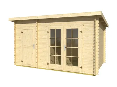 Gartenhaus Blockbohlenhaus Belmont 2 34 mm naturbelassen Produktbild #3