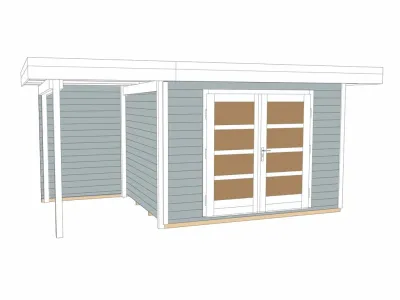 Gartenhaus Designhaus 126 Plus A Gr. 2 grau Produktbild #3