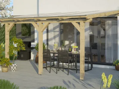 Terrassenüberdachung Andria naturbelassen Produktbild #2