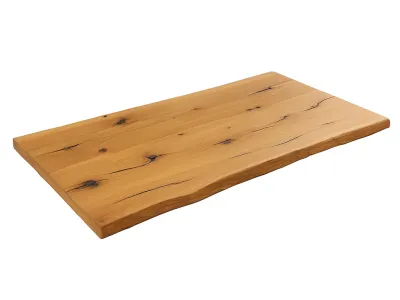 Tischplatte mit Waldkante aus Eiche Produktbild #1