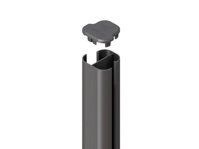 Eckpfosten SYSTEM Basic zum Aufschrauben anthrazit Produktbild #1