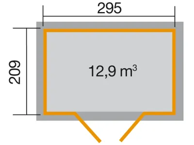 Gartenhaus 226 Gr. 3 21 mm grau Produktbild #2