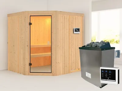Sauna Systemsauna Bodo, inkl. 9 kW Ofen mit externer Steuerung Produktbild #10