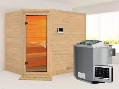 Sauna Massivholzsauna Tanami inkl. 9 kW Bio-Kombiofen ext. Steuerung Produktbild #1