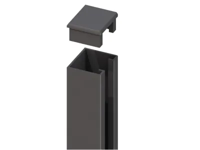 SYSTEM U-Montageprofil anthrazit Produktbild #1