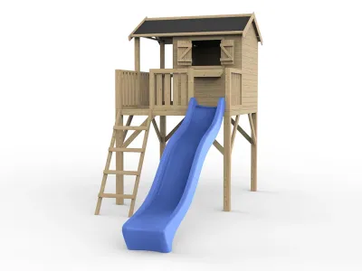 Stelzenhaus Funny XXL KDI inkl. Rutsche blau Produktbild #7