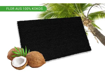 Kokosmatte Schwarz Fußmatte Fußabtreter Schmutzfangmatte Türmatte Fußabstreifer Produktbild #17