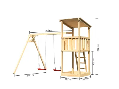 Spielturm Anna naturbelassen mit Varianten Produktbild #2