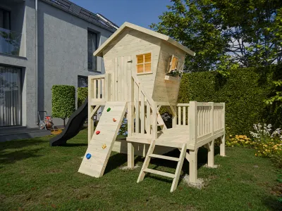 Stelzenhaus Big Birdy KDI inkl. Rutsche grau Produktbild #1