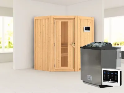 Sauna Systemsauna Taurin, inkl. 9 kW Bio-Ofen mit externer Steuerung Produktbild #1