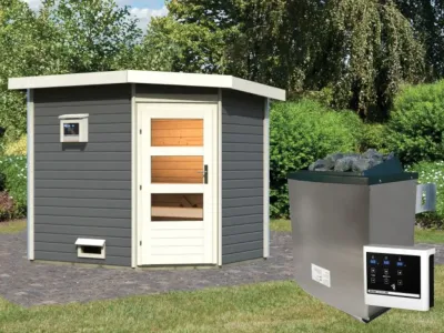 Saunahaus Mikka 38 mm terragrau Produktbild #1