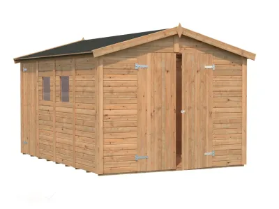 Gerätehaus Dan 10,0 m² 16 mm braun tauchimprägniert Produktbild #1