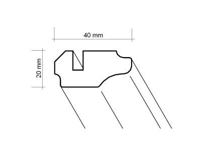 Wand- und Deckenleiste, Fichte astig, weiß transparent Produktbild #2