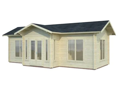 Ferienhaus Blockbohlenhaus Anna 26,8 m² 70 mm naturbelassen Produktbild #3
