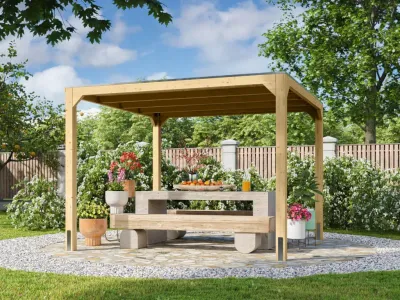 Pavillon Cubus naturbelassen Produktbild #1