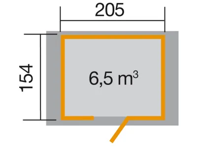 Gerätehaus 223 Gr. 1 21 mm grau Produktbild #2